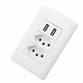 Tomada Dupla com entrada USB